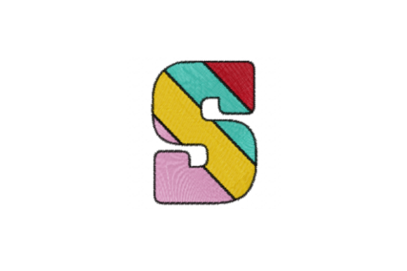 Candy Stripe Alphabet - S