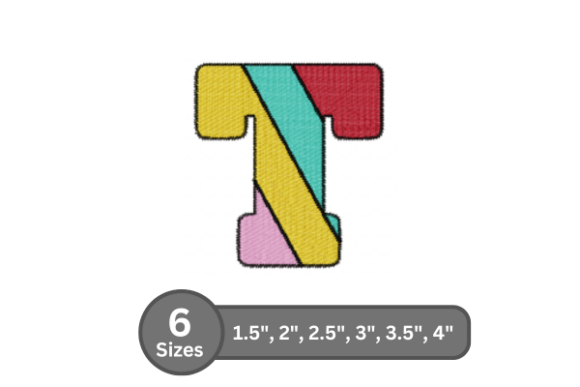 Candy Stripe Alphabet - T for Etsy Sellers