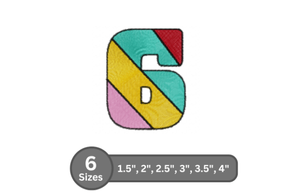 Candy Stripe Number -6 Embroidery Design Review