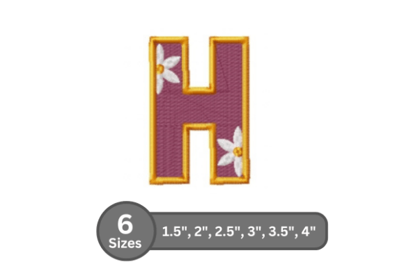 Daisy Joy Alphabet - H for Holiday Embroidery