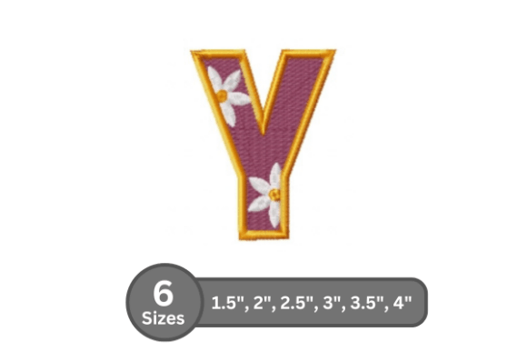Daisy Joy Alphabet- Y: A Versatile Embroidery Design
