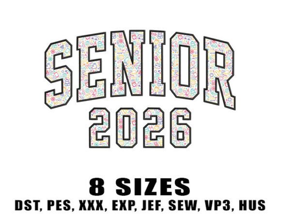 High School Senior Embroidery Design