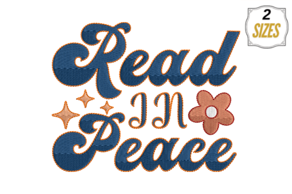 Read in Peace Embroidery Design