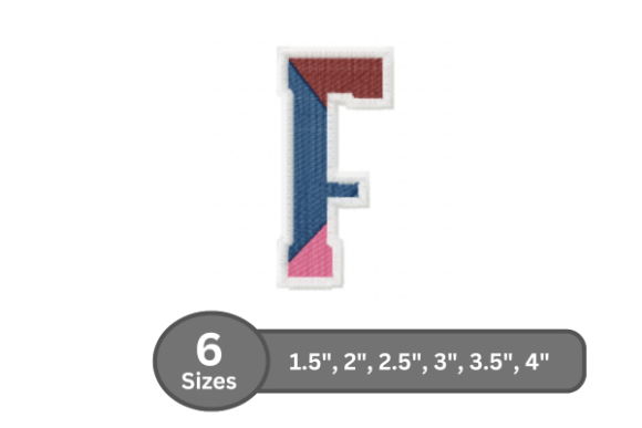 Street Varsity Alphabet - F for Holiday Embroidery